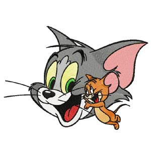 Tom and Jerry machine embroidery design